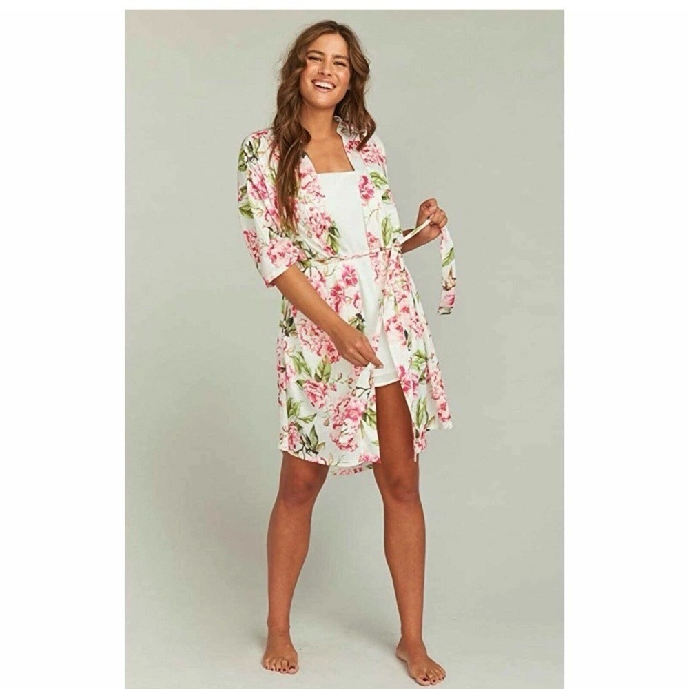 Show Me Your Mumu Floral Garden Robe Wedding Bridal Girly Coquette Cottagecore